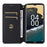 Phone Shell for Nokia G42 Rhombus Imprinted Wallet Case Viewing Stand PU Leather Cover - Black - 2