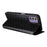 Phone Shell for Nokia G42 Rhombus Imprinted Wallet Case Viewing Stand PU Leather Cover - Black - 4