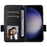 For Samsung Galaxy S23 FE Anti-scratch Litchi Texture PU Leather Case Wallet Stand Phone Cover with Strap - Black - 2