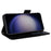 For Samsung Galaxy S23 FE Anti-scratch Litchi Texture PU Leather Case Wallet Stand Phone Cover with Strap - Black - 3