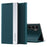For Samsung Galaxy S23 FE PU Leather+PC Electroplating Phone Cover Drop Protection Stand Case - Green - 1