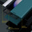For Samsung Galaxy S23 FE PU Leather+PC Electroplating Phone Cover Drop Protection Stand Case - Green - 6