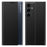View Window Phone Shell for Samsung Galaxy S23 FE Anti-Scratch PU Leather Flip Stand Cover - Black - 1