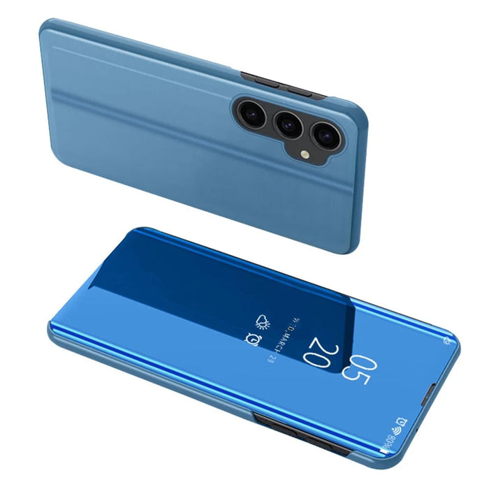 For Samsung Galaxy S23 FE Flip Leather Cover with Stand Full Body Protective Phone Case - Blue - 1