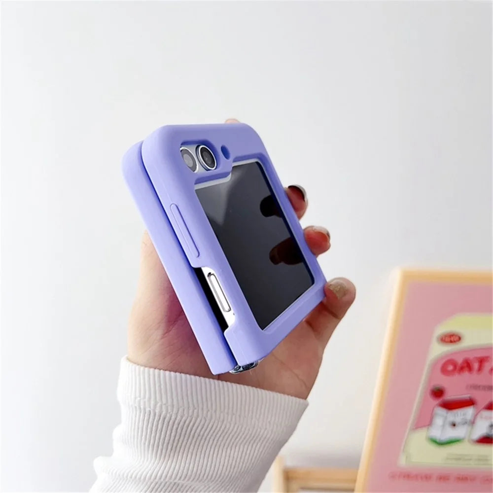 Silicone Phone Case for Samsung Galaxy Z Flip5 5G , Anti-scratch Protective Folding Phone Cover - Purple - 4