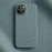 MELKCO For iPhone 14 Plus Anti-drop Cell Phone Case Genuine Cow Leather Coated PC Cover - Linen Blue - 2