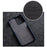 MELKCO For iPhone 13 mini 5.4 inch Protective Case Genuine Cow Leather Coated PC Phone Cover - Black - 3