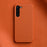 MELKCO Protective Case for Samsung Galaxy S22+ 5G , Genuine Cow Leather Coated PC Phone Cover - Orange - 3