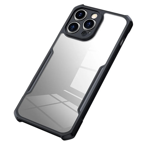 XUNDD For iPhone 15 Pro Acrylic+TPU Phone Cover Drop-proof Protective Case - Black - 1