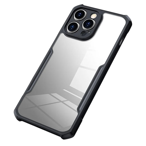 XUNDD For iPhone 15 Pro Acrylic+TPU Phone Cover Drop-proof Protective Case - Black - 1