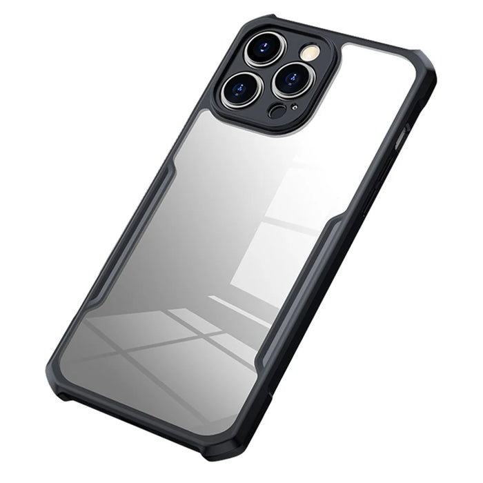 XUNDD For iPhone 15 Pro Acrylic+TPU Phone Cover Drop-proof Protective Case - Black - 1