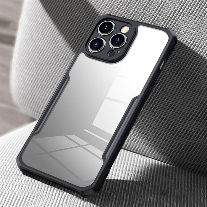 XUNDD For iPhone 15 Pro Acrylic+TPU Phone Cover Drop-proof Protective Case - Black - 2
