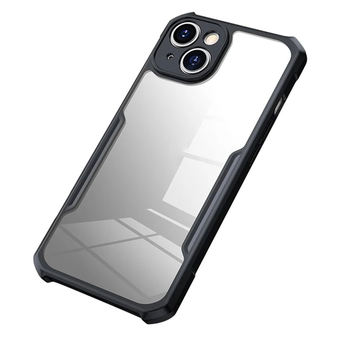 XUNDD Anti-scratch Phone Case for iPhone 15 Plus , Acrylic+TPU Mobile Phone Cover - Black - 1