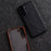 MELKCO For Samsung Galaxy S23 Waxy Genuine Cow Leather Coated PC Case Incomplete Phone Case - Black - 3
