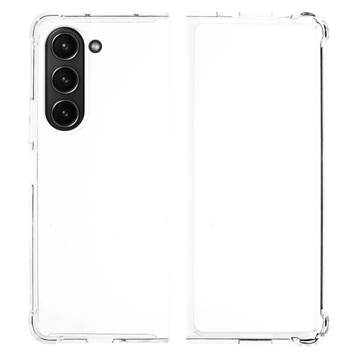 For Samsung Galaxy Z Fold5 5G Transparent Phone Case Flexible TPU Four Corners Reinforced Protective Cover - 1