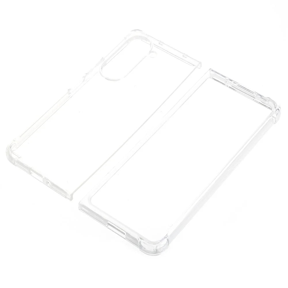 For Samsung Galaxy Z Fold5 5G Transparent Phone Case Flexible TPU Four Corners Reinforced Protective Cover - 3