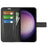For Samsung Galaxy S23 FE Calf Texture Anti-fall Case PU Leather Wallet Stand Phone Cover - Black - 2