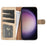 For Samsung Galaxy S23 FE Dual-color Splicing PU Leather Shell Flip Wallet Stand Phone Case - Yellow - 2