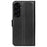 For Samsung Galaxy S23 FE Litchi Texture Magnetic Clasp Stand Cover PU Leather Wallet Phone Case - Black - 7
