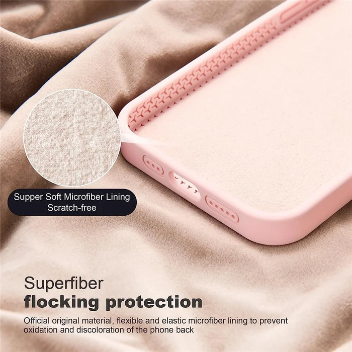 For iPhone 14 Pro Max Compatible with MagSafe Phone Case Liquid Silicone Cover with Kickstand Design - Pink - 5