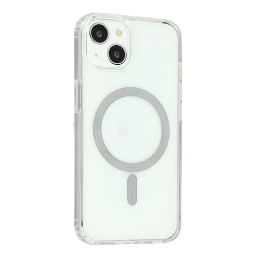 For iPhone 14 Magnetic Clear Case Compatible with MagSafe TPU + PC Protective Phone Cover - Transparent - 1