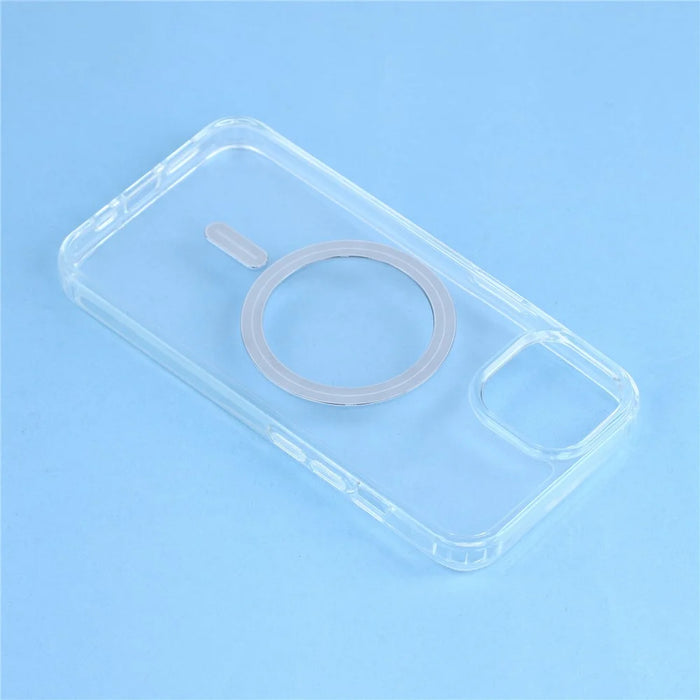 For iPhone 14 Magnetic Clear Case Compatible with MagSafe TPU + PC Protective Phone Cover - Transparent - 5