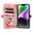 For iPhone 15 Plus Anti-Scratch Phone Cover Zipper Pocket Wallet RFID Blocking Stand Leather Case with Strap - Pink - 2