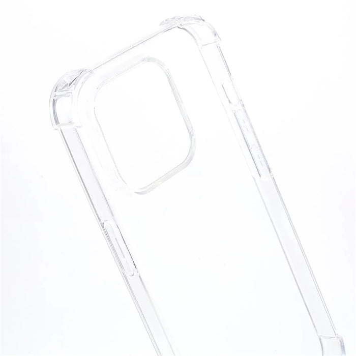 For iPhone 15 Pro Max Thicken Four Corner Anti-drop Cover Clear TPU Phone Case with Lanyard - 4