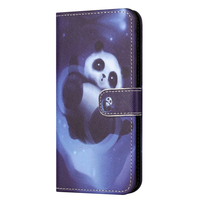 For Nokia C32 / C22 PU Leather Wallet Phone Case 3D Pattern Printing Phone Stand Cover - Panda - 4