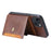 For iPhone 15 Calf Texture Card Holder Kickstand Phone Case PU Leather Coated TPU Anti-fall Cover - Brown - 4
