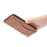 For iPhone 15 Magnetic Closing PU Leather Wallet Phone Cover Drop-proof Stand Case - Light Brown - 4