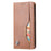 For iPhone 15 Magnetic Closing PU Leather Wallet Phone Cover Drop-proof Stand Case - Light Brown - 6