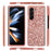 For Samsung Galaxy Z Fold5 5G Glitter Sequins Phone Case Electroplating TPU Frame Hard PC Back Cover - Rose Gold - 2