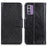 For Nokia G42 Drop Protection Phone Shell Nappa Texture Split Leather Wallet Case Phone Stand Cover - Black - 1