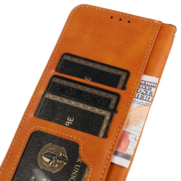 KHAZNEH For Nokia G42 Anti-Scratch Phone Cover Wallet PU Leather Case Cowhide Texture Stand Shell - Black - 4