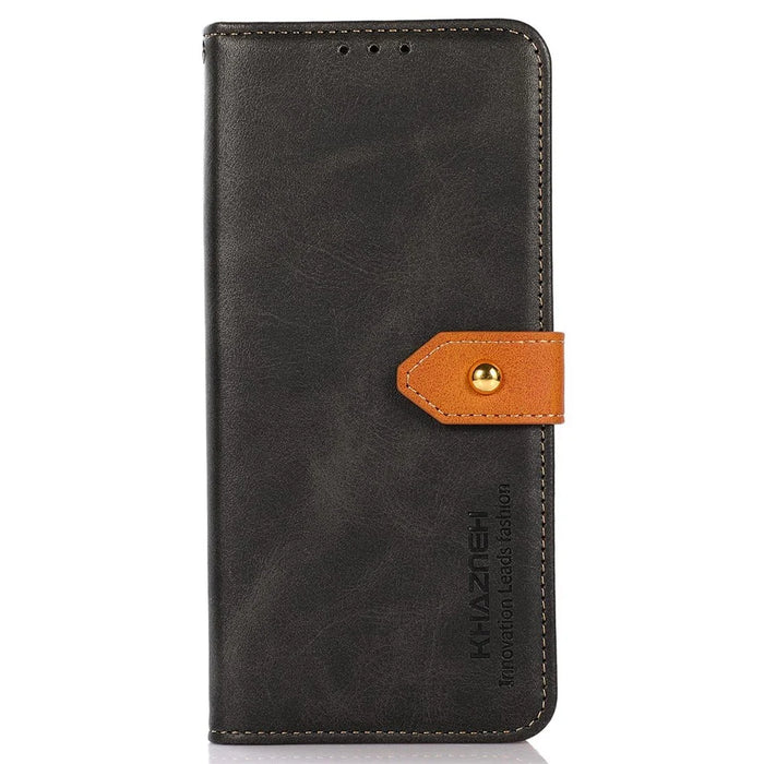 KHAZNEH For Nokia G42 Anti-Scratch Phone Cover Wallet PU Leather Case Cowhide Texture Stand Shell - Black - 7