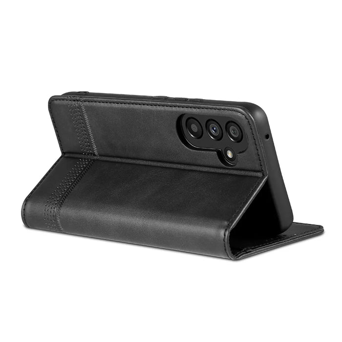 AZNS For Samsung Galaxy S23 FE Wallet PU Leather Case Flip Shell Viewing Stand Cell Phone Cover - Black - 4