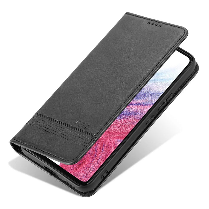 AZNS For Samsung Galaxy S23 FE Wallet PU Leather Case Flip Shell Viewing Stand Cell Phone Cover - Black - 7