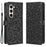 Wallet Shell for Samsung Galaxy Z Fold5 5G Imprinted Dot Pattern Phone Cover PU Leather Stand Case - Black - 1