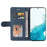 For Samsung Galaxy S23 FE Leather Case Wallet Stand Color Splicing Phone Cover - Blue - 2