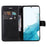 For Samsung Galaxy S23 FE Case Solid Color Leather Mobile Cover Wallet Stand with Strap - Black - 2
