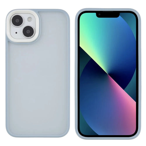 FULEXIN For iPhone 15 Shockproof Phone Case Candy Color TPU+Acrylic Skin-touch Cover - Blue - 1