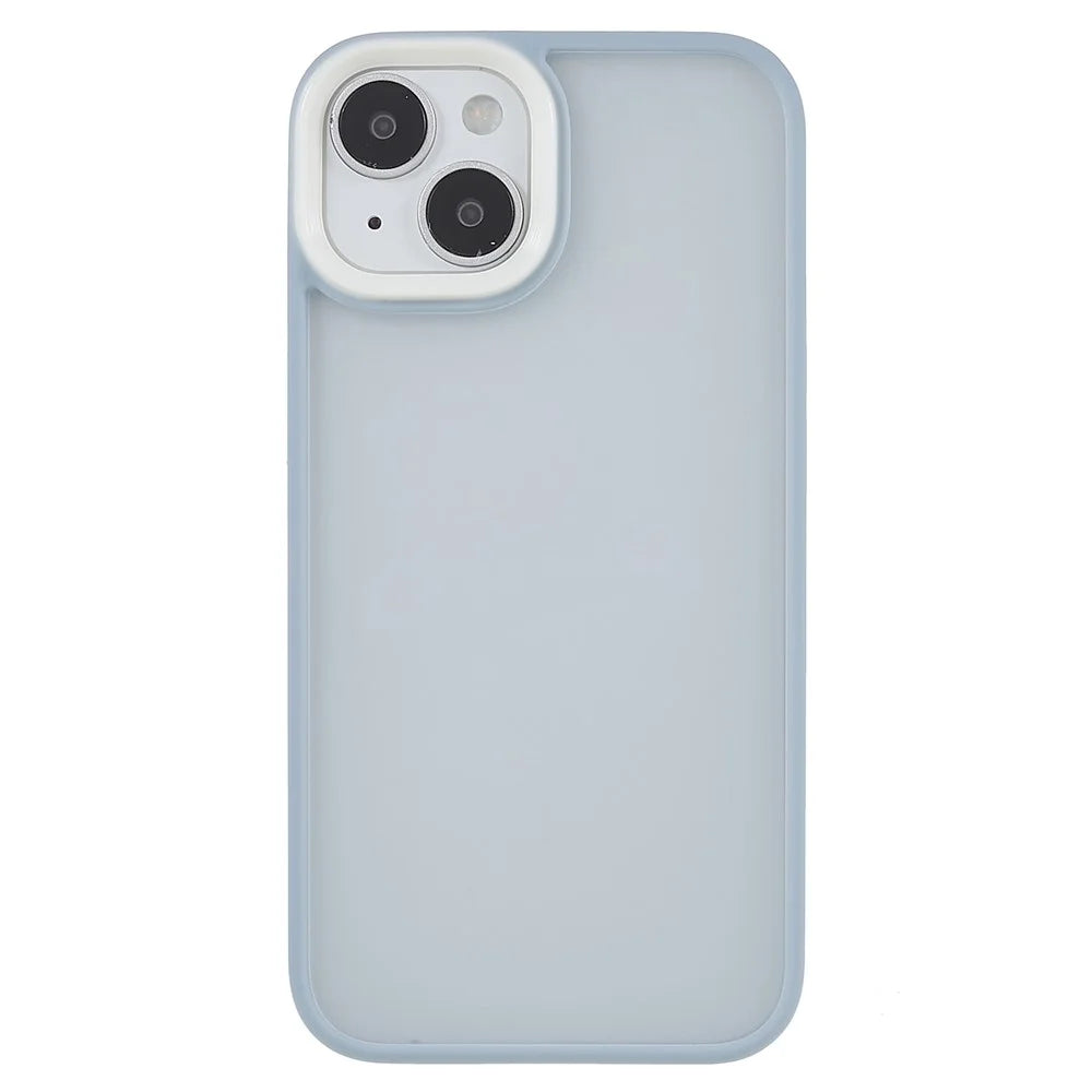 FULEXIN For iPhone 15 Shockproof Phone Case Candy Color TPU+Acrylic Skin-touch Cover - Blue - 2