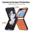 JUNSUNMAY For Samsung Galaxy Z Flip5 5G Shockproof Case Carbon Fiber Texture PU+PC Phone Case - Brown - 4
