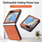 JUNSUNMAY For Samsung Galaxy Z Flip5 5G Shockproof Case Carbon Fiber Texture PU+PC Phone Case - Brown - 5