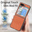 JUNSUNMAY For Samsung Galaxy Z Flip5 5G Shockproof Case Carbon Fiber Texture PU+PC Phone Case - Brown - 7