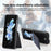 JUNSUNMAY For Samsung Galaxy Z Flip5 5G Card Holder Kickstand Phone Case Litchi Texture PU+PC Phone Cover - Black - 7