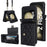 ZD 03 Phone Case for Samsung Galaxy Z Flip5 5G PU Leather + PC RFID Blocking Wallet Cover with Strap - Black - 1