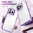 For iPhone 15 Pro Soft TPU + Hard PC Phone Case Anti-Yellowing Shockproof Phone Cover - Purple - 3