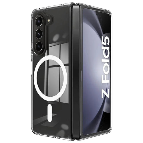 For Samsung Galaxy Z Fold5 5G Magnetic Case Magnetic Case Acrylic+TPU Clear Phone Cover - 1